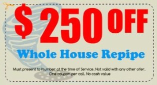 whole house repipe   coupon