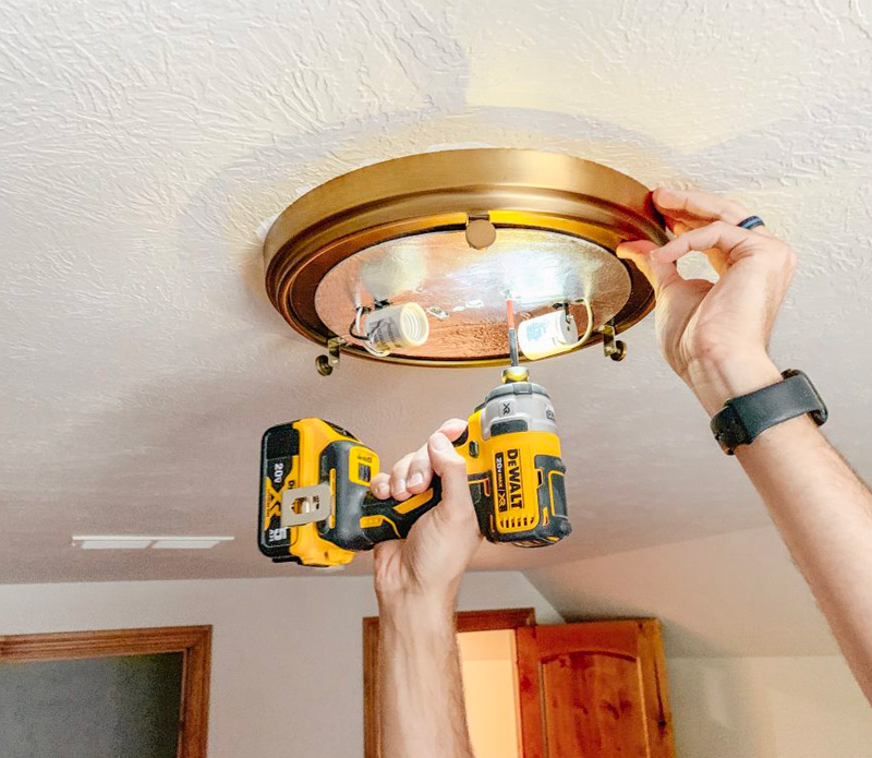 light fixture installation