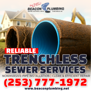Trenchless Sewer Replacement Fricrest WA 98466